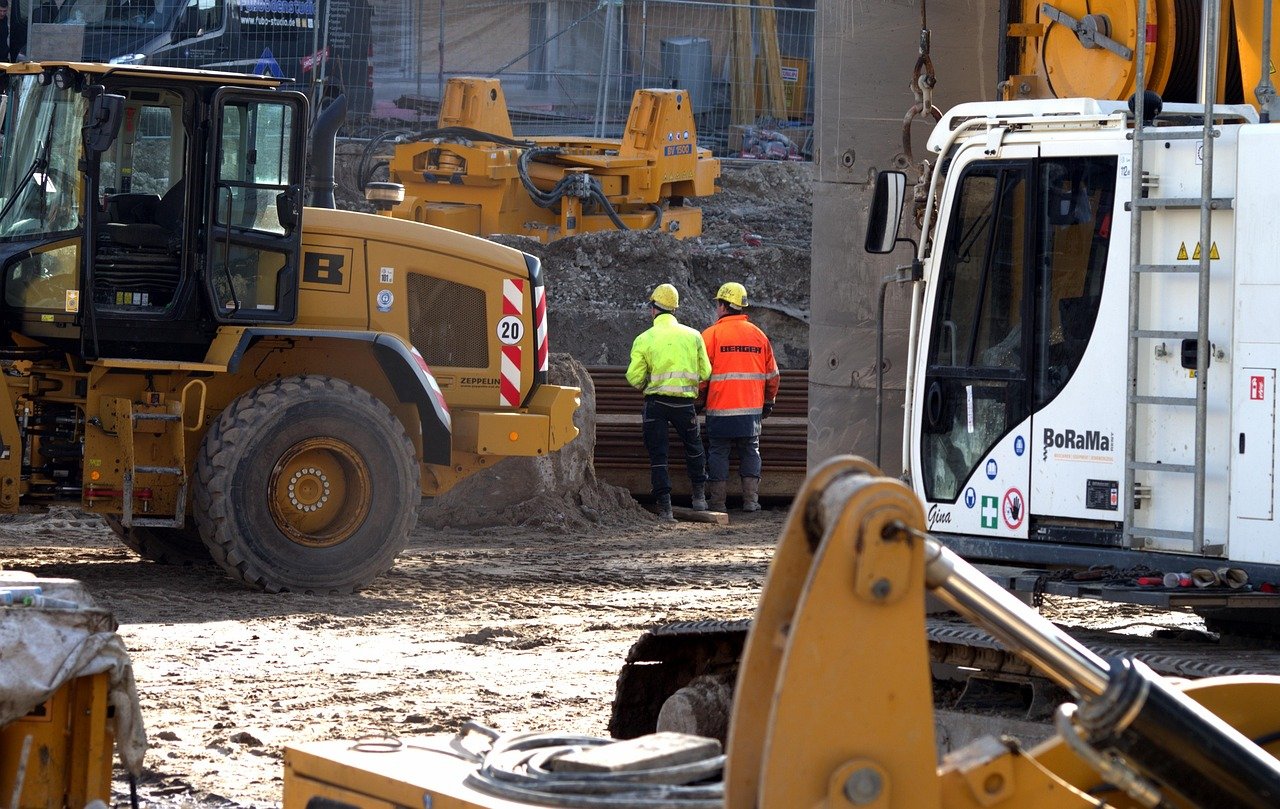About 4 construction site, engineer, construction machinery, construction worker, helmet, construction manager, construction manager, construction manager, construction manager, construction manager, construction manager